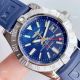 GF Factory Copy Breitling Avenger II GMT 2836 watch Blue Dial Blue Rubber Band (4)_th.jpg